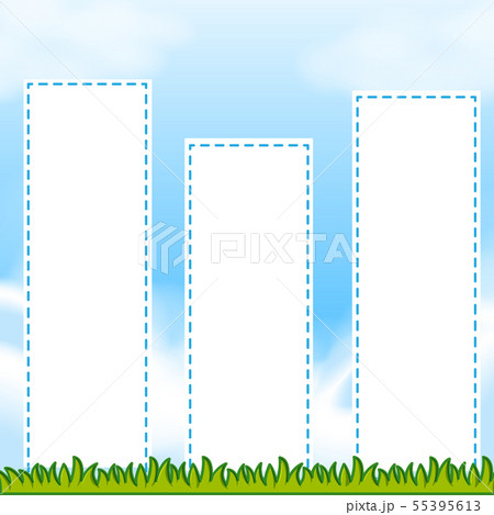 Three blank frames sky theme 55395613