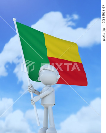 国旗を掲げるベナンのスポーツ選手 55396347