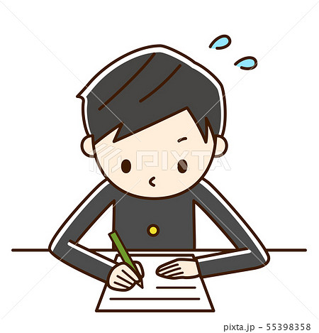 勉強 男子生徒 一生懸命 勉強 男子生徒 一生懸命 55398358