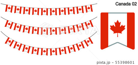 カナダの国旗のガーラーンド ベクターデータ Bunting Garland のイラスト素材