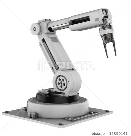 robot arm on white background robot arm on white background 55399141