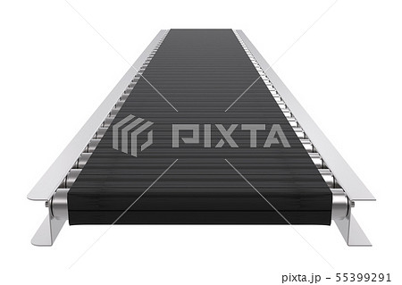 rubber conveyor belt isolated on white 55399291