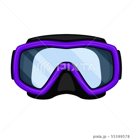 Navy blue mask for swimming. Vector illustration on white background. Navy blue mask for swimming. Vector illustration on white background. 55399578