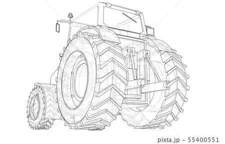 Farm Tractor Concept. Vector 55400551