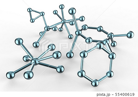 blue metal molecule structure 55400619