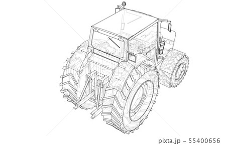 Farm Tractor Concept. Vector 55400656