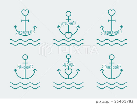 anchor and heart set anchor and heart set 55401792