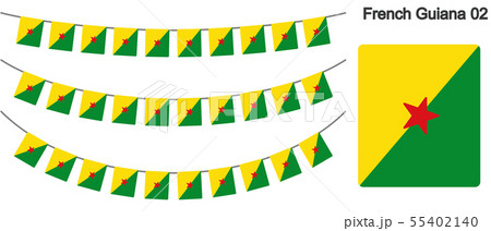 ギアナの旗のガーラーンド　ベクターデータ（bunting garland） 55402140