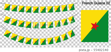 ギアナの旗のガーラーンド　ベクターデータ（bunting garland） 55402140