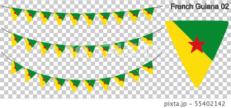 ギアナの旗のガーラーンド　ベクターデータ（bunting garland） 55402142