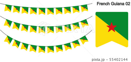 ギアナの旗のガーラーンド　ベクターデータ（bunting garland） 55402144