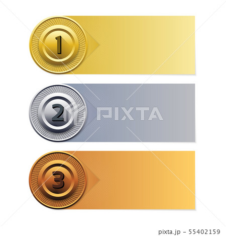 Vector Progress Background. Gold silver bronze Vector Progress Background. Gold silver bronze 55402159