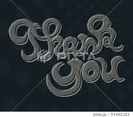 Thank You Hand lettering Greeting Card. Thank You Hand lettering Greeting Card. 55402162