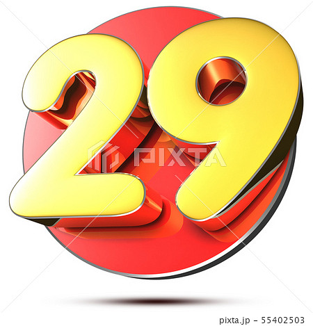 29 numbers 3D. 55402503
