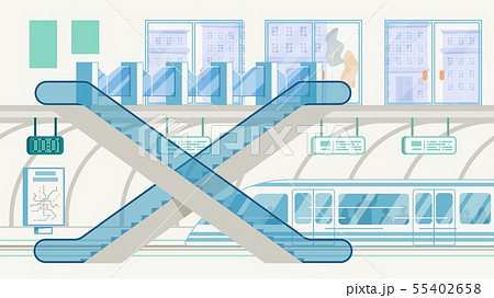 People Waiting Bus On Bus Stop Vector Illustrationのイラスト素材