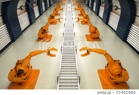 robotic arms with conveyor line 55402900