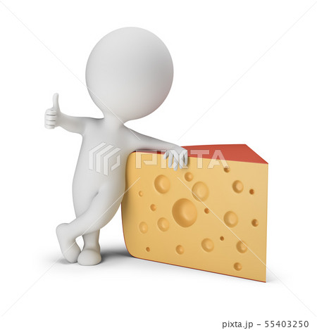 3d small people - cheese 55403250