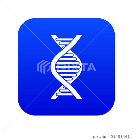 DNA strand icon digital blue DNA strand icon digital blue 55403441