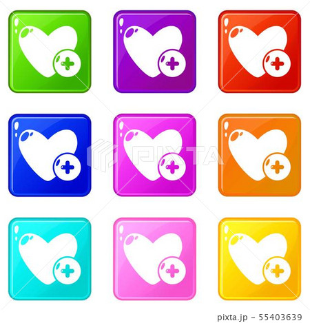Like icons set 9 color collection 55403639