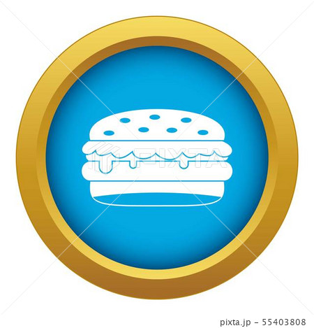 Burger icon blue vector isolated Burger icon blue vector isolated 55403808