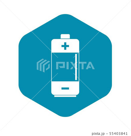 Alkaline battery icon, simple style Alkaline battery icon, simple style 55403841