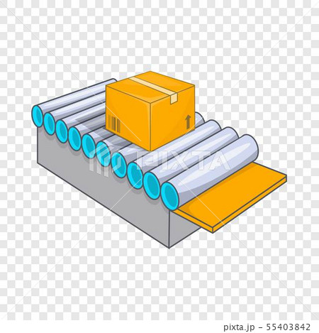 Conveyor system icon, cartoon style 55403842