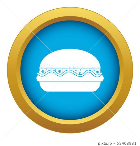 Burger icon blue vector isolated 55403931