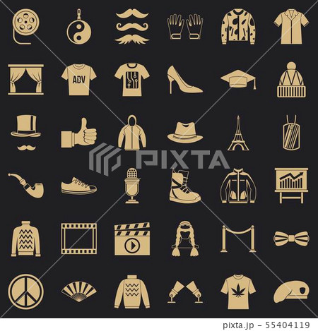 Mode icons set, simple style 55404119