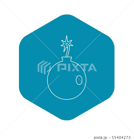 Cannonball icon, outline style 55404273