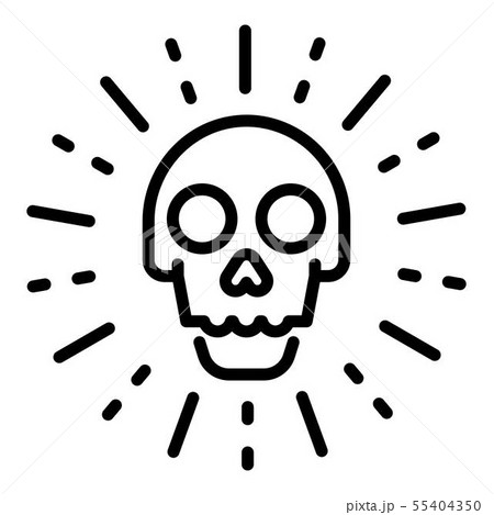 Sudden cyber attack icon, outline style 55404350