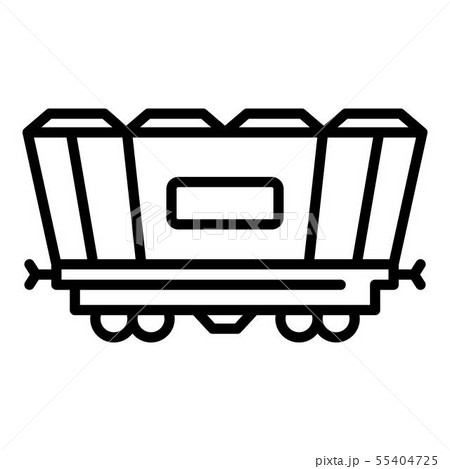 Freight railway wagon icon, outline style 55404725
