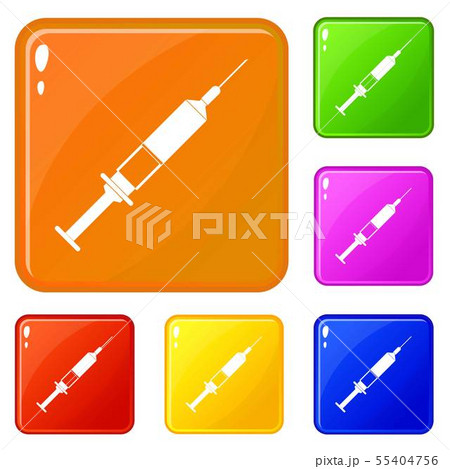 Syringe icons set vector color Syringe icons set vector color 55404756
