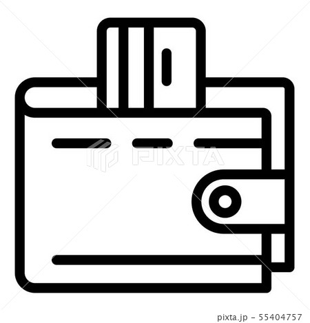 Credit card wallet icon, outline style Credit card wallet icon, outline style 55404757