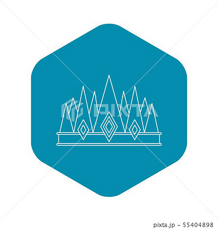 Crown icon, outline style 55404898