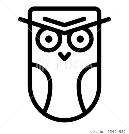 Angry owl icon, outline style 55404922