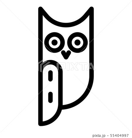 Long eared owl side view icon, outline style Long eared owl side view icon, outline style 55404997