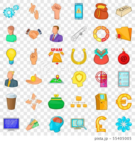 Team icons set, cartoon style Team icons set, cartoon style 55405005