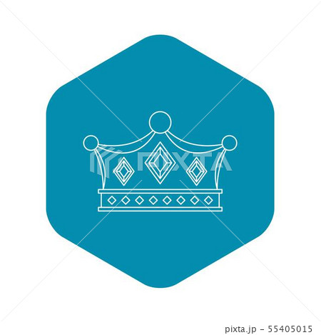 Prince crown icon, outline style Prince crown icon, outline style 55405015