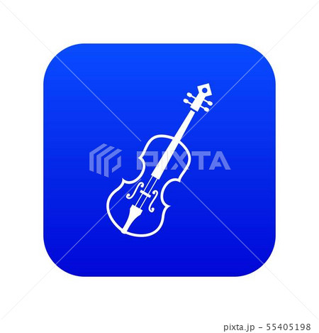 Cello icon digital blue 55405198