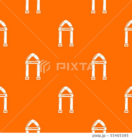 Archway decorative pattern vector orange 55405395
