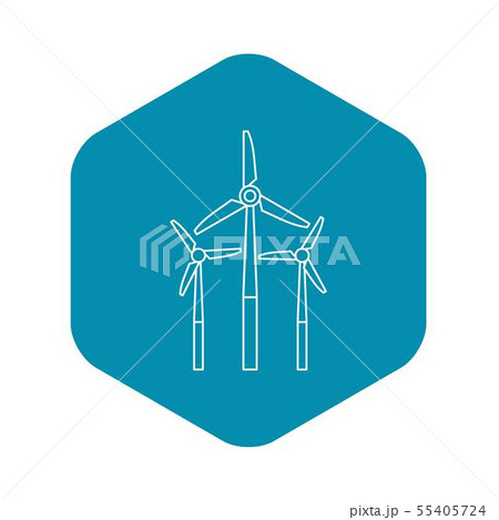 Windmill icon, outline style 55405724