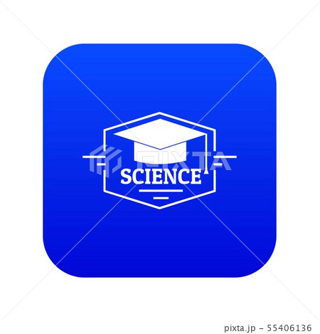 Graduation cap icon blue vector Graduation cap icon blue vector 55406136