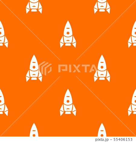 Rocket spacecraft pattern vector orange Rocket spacecraft pattern vector orange 55406153