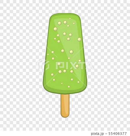 Green ice cream icon, cartoon style Green ice cream icon, cartoon style 55406377