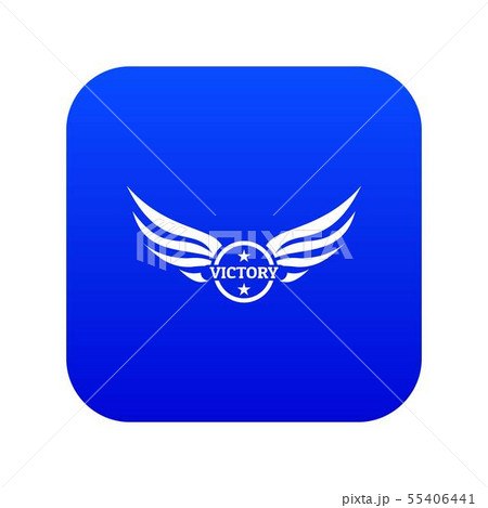 Win wing icon blue vector Win wing icon blue vector 55406441