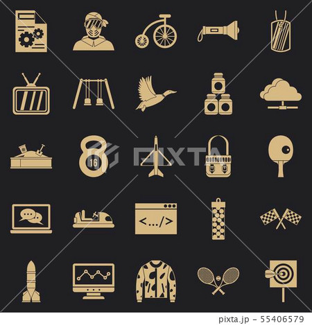 Aim icons set, simple style 55406579