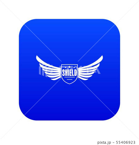 Shield wing icon blue vector 55406923