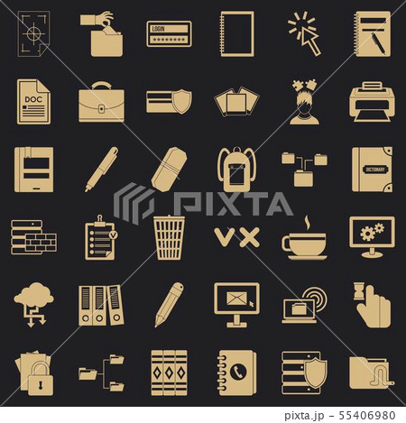 Information icons set, simle style 55406980
