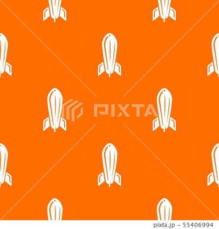 Rocket travel pattern vector orange 55406994
