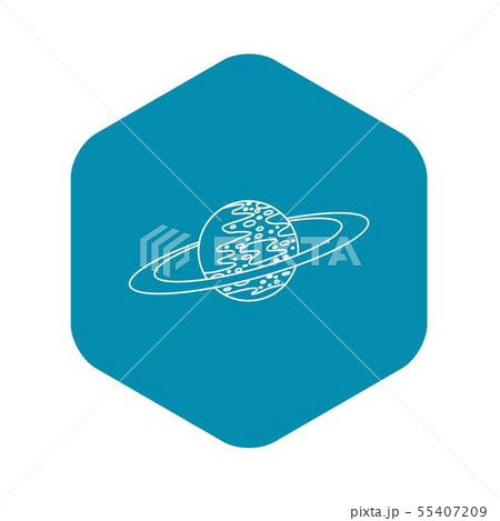 Saturn icon, outline style Saturn icon, outline style 55407209